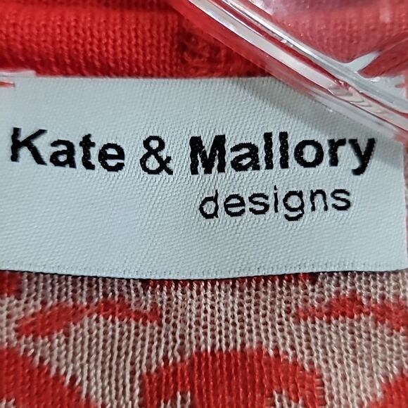 Kate and Mallory Design Womens Orange and Tan Cardigan Sweater Sz Small - Picture 6 of 7